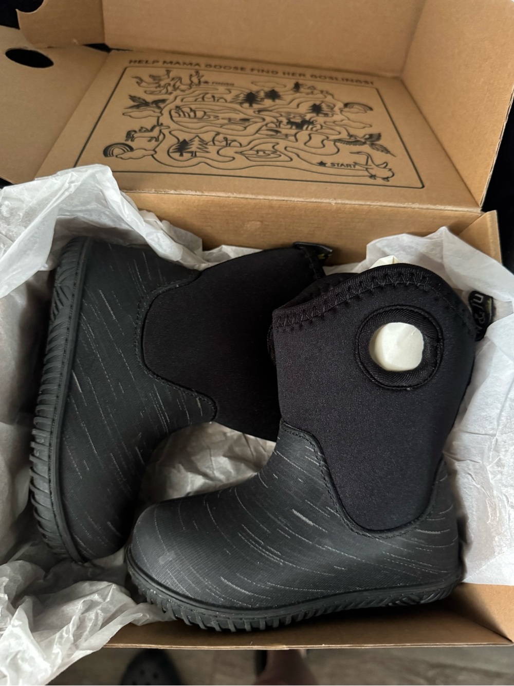 Jan & jul Kids Black Insulated Winter Boots - Waterproof